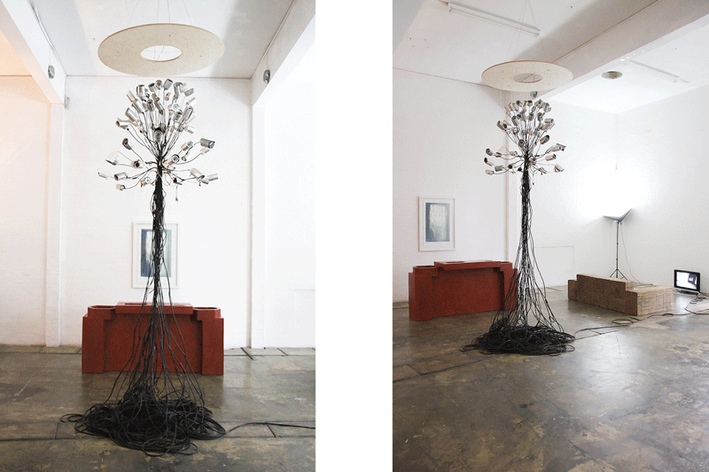 Amber-Jade Geldenhuys. Plastic Fences & Yellow Brick Houses. 2014. Installation view. The Substation, Wits