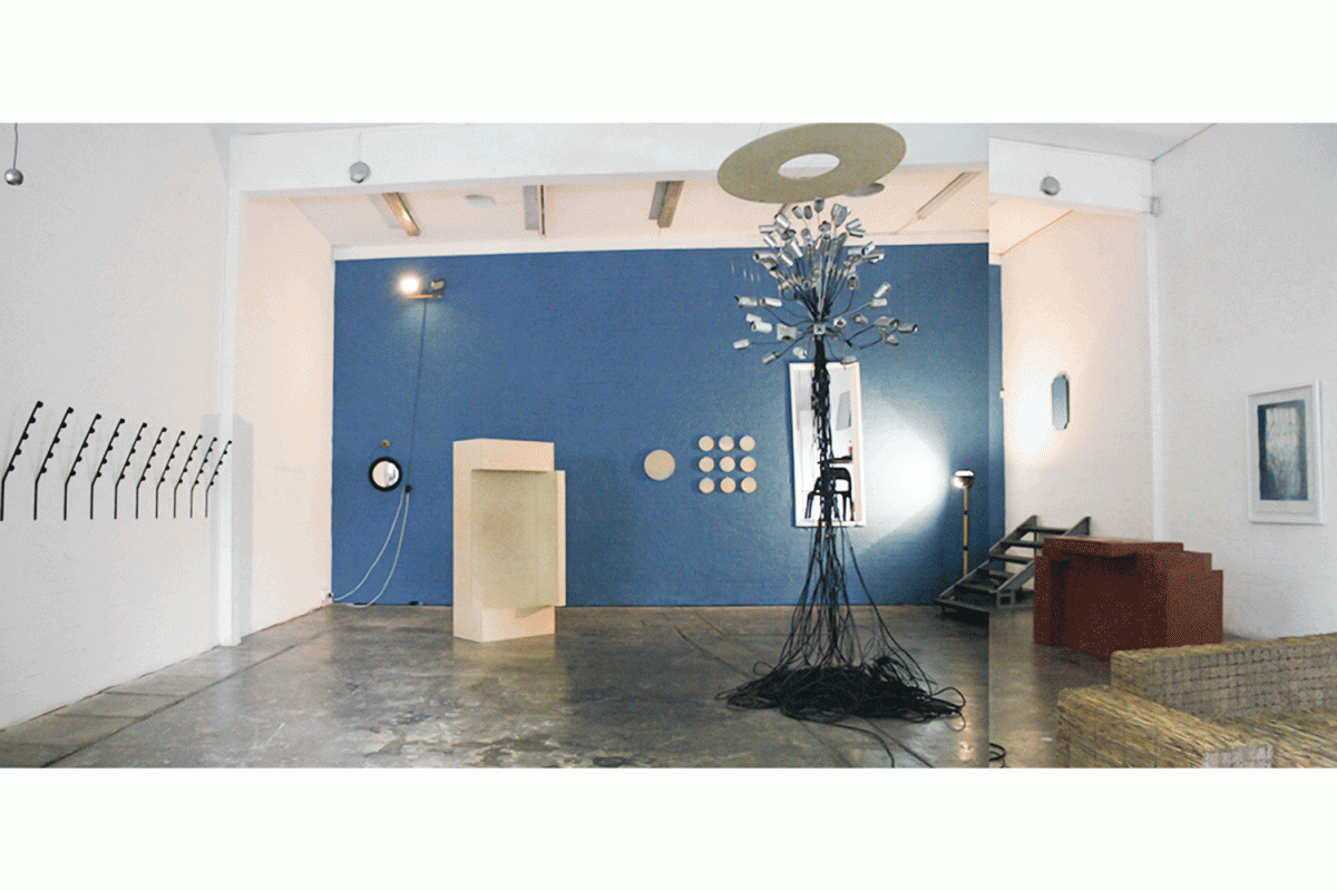 Amber-Jade Geldenhuys. Plastic Fences & Yellow Brick Houses. 2014. Installation view. The Substation, Wits