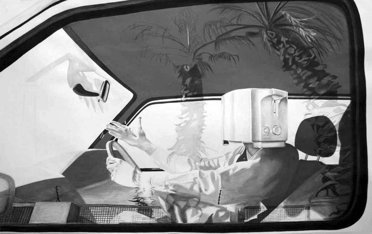 Amber-Jade Geldenhuys. Car. 2009. MIXED MEDIA DRAWING. 200CM X 150CM
